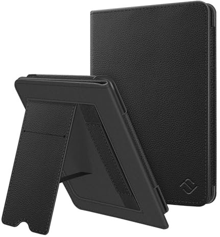 Fintie Hülle für 6 Zoll Kindle (11. Generation) – 2024/2022, Kickstand Schutzhülle mit Handschlaufe und Auto Sleep/Wake für Kindle Basic 2024, Schwarz
