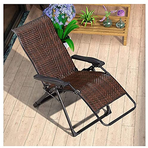HHUARI Klappstuhl Lounge Chair Korbsessel Handgefertigter multifunktionaler Liegestuhl Kann zum Sonnenbaden auf dem Balkon, Garten, Garten, Strand verwendet Werden The New