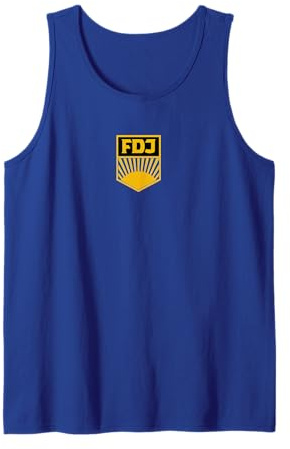 FDJ Blau Original Bluse DDR Freie Deutsche Jugend Retro Tank Top