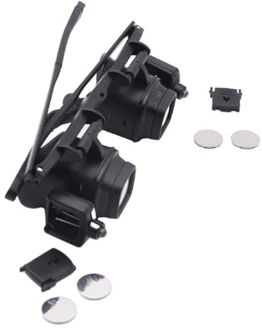 Lesebrille, Lupe, Kopfband, verstellbare Lupe, Lesebrille, Uhrmacher-Reparaturwerkzeug mit zwei LED-Leuchtmitteln, sechs Vergrößerungsstufen
