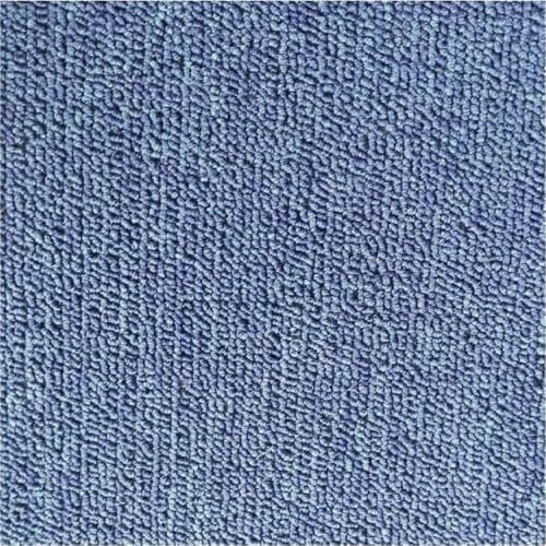 Teppichfliesen Moskau 50x50cm selbstliegend - 20 Stück Set - 5m², strapazierfähiger Teppich Bodenbelag mit hochwertigem Schlingenflor für Haus & Büro - antistatisch mit Bitumen Rücken (Blau)