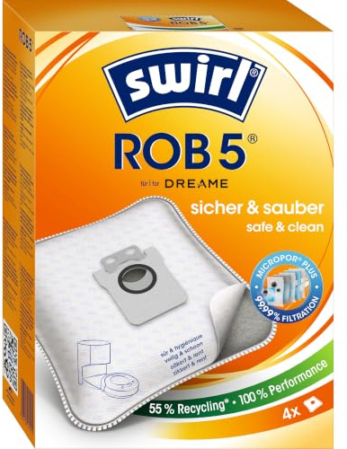 Swirl ROB 5 Beutel für z.B. Dreame X50 Ultra Complete, L50 & L40 Pro Ultra, L40 Ultra, L10s Ultra GEN 1&2, X40 Ultra Complete, L20 Ultra, 4 Beutel