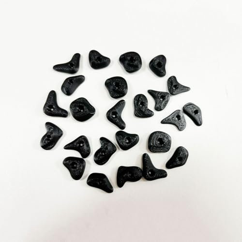 JILINWEI 24Pcs Rock Climbing Holds for Bearded Dragons,Reptiles Toy Rock Wall Holds,6 Multi-Size Climbing Rock Wall Grips for Bearded Dragons Tank Accessories,Black