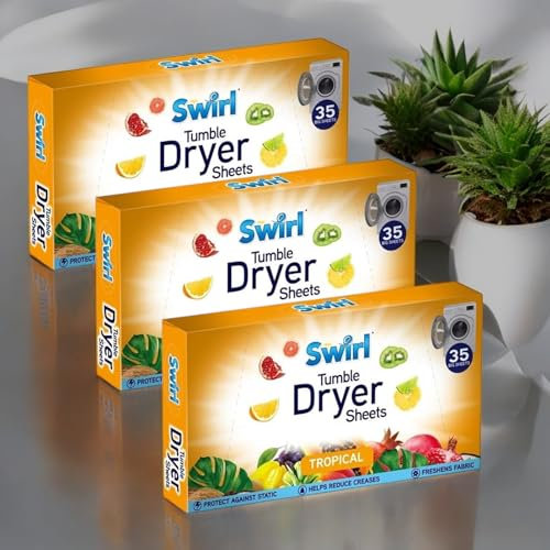 Swirl 3 x 35 Long Lasting Tropical Fragrance Laundry Sheets (Total 105 Sheets)
