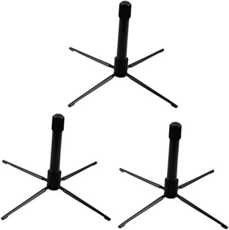 OFFSCH 3st Flötenständer Desktop-flötenhalter Gerader Saxophonständer Lagerregal Für Flötensammlung Flötenstativ Flöten-sammelständer Klappbarer Flötenhalter Klarinettenregal Black Metall