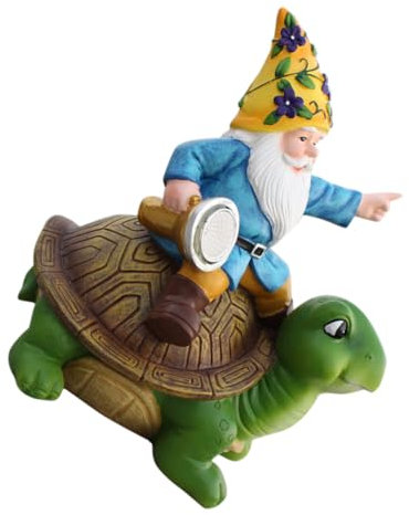 Supvox Gartenzwerg-dekor Statue Solarleuchten Gartenstatue Kunstharz-ornament Solarlicht-ornament Außenbereich Garten-dekor Gartendekor