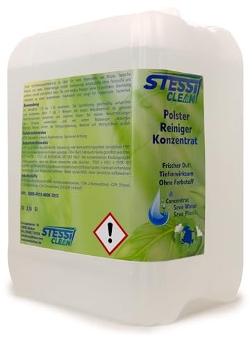 StessiClean Polsterreiniger Konzentrat | 10 Liter | Reinigung Teppichböden | Polstern | Autositzen | Reinigungsmittel | Fleckenreinigung | Möbelstoffe | Teppiche und Hartböden