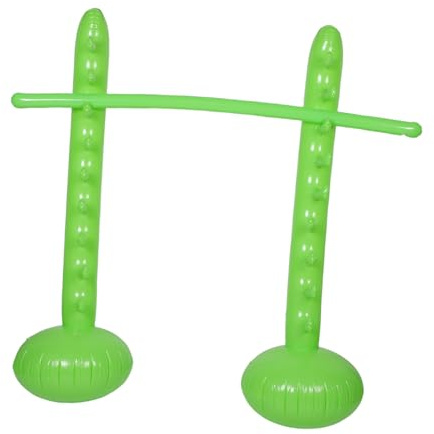 SMASOLO Bastone Gonfiabile per Limbo 180 CM Verde Gioco da Giardino in PVC per Salto in Alto Attrezzatura per Festa all’Aperto Palo di Sostegno Regolabile per e Adulti