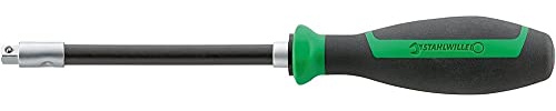 STAHLWILLE Vierkant-Steckgriff 1/4 Zoll, flexibel, Länge 240 mm | für schwer zugängliche Stellen, mit 3-K-Griff | Made in Germany