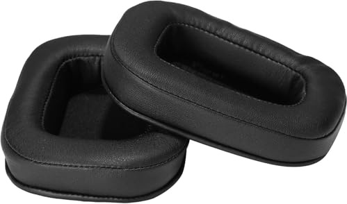 Yizhet Cuscinetti Cuffie Compatibile con Logitech G933 G633 G533 G935 G635 | per G35 G930 G933S G633S G433 G432 G431 G430 G332 G233 G231 G230, Padiglioni Cuffie di Ricambio in Pelle Proteica, Nero