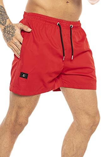 RED BRIDGE Korta badshorts för män snabbtorkande, Färg: röd, L