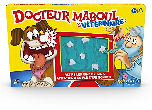 Hasbro Gaming Docteur Maboul Vétérinaire - Jeu de société pour Enfants - Jeu éducatif - Version française