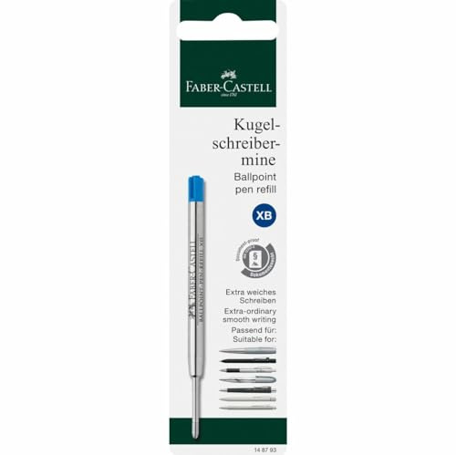 Faber-Castell 148793 Kugelschreibermine, Mine XB, blau (5x blau)