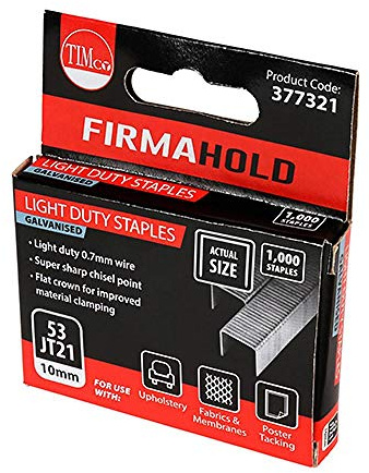 Timco Firma Hold JT21 lätta häftklamrar 10 mm