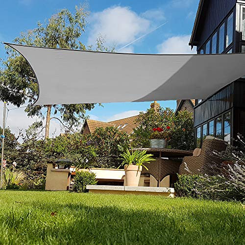 Green Bay 2x2m Sun Shade Sail Garden Patio Party Sunscreen Awning Canopy 98% UV Block Grey with Free Rope