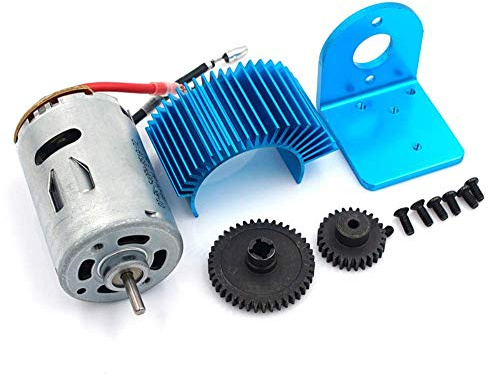 DollaTek 540 Motor with Motor Mount Heatsink Metal Gear Upgrade Parts for Wltoys A959-B A979-B A969-B K929-B 1/18 RC Car