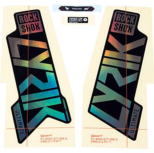 Sram RockShox Gabel Decalkit Gloss Rainbow-Folie Schwarz 27/29