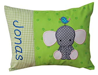 Kuschelkissen mit Elefant und Wunschnamen