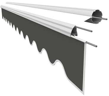 Leudus Markisen Volant Markisenbespannung Sonnenschutz Ersatzstoffe 4.85m*23cm SPD082 Sonnenmarkise fertig genäht
