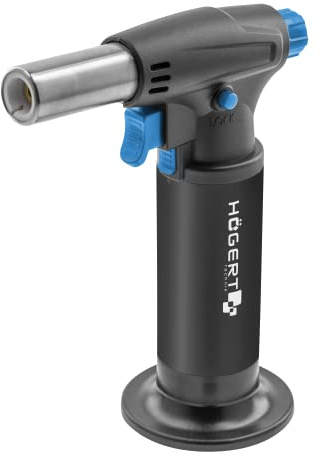 Högert Technik - Chalumeau à souder - Brûleur à gaz avec réservoir pour la maison, la restauration, la pêche, l'artisanat et les ateliers automobiles - Puissance du brûleur : 1,0 kW - Butane -