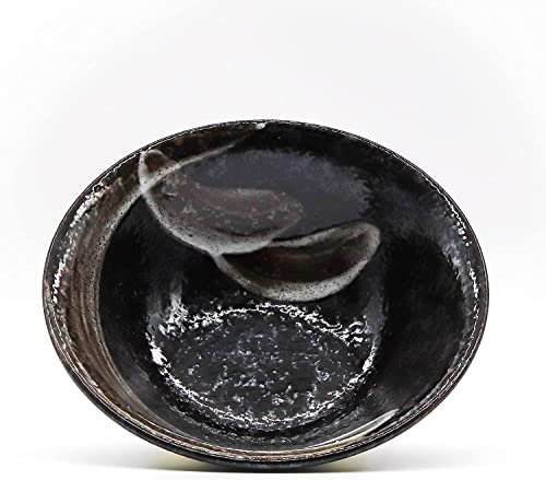 Sushi Sushi Glazed Stoneware Brown/Black/White Ramen Bowl 197x73mm Made in Japan (Case of 3)