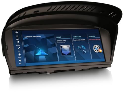 Erisin Qualcomm 8-Núcleo 8GB+128GB 8,8 Android 14 Radio Coche Pantalla Bluetooth para BMW Serie 3/5/6 E90 E91 E92 E93 E60 E61 E63 E64 CCC Navegador GPS CarPlay Android Auto DSP WiFi 4G Dab+ Canbus