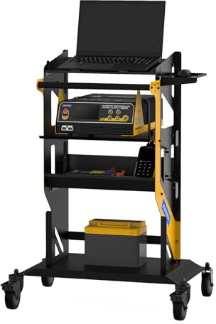 AUTOOL T22 Multifunktionswagen, 53x70x100cm 24,5KG Metall-Schwerlast-Werkzeugwagen,360°-Lenkrollen Feststellbaren Rädern,Transportwagen für schwere Geräte, Tragkraft 100 kg