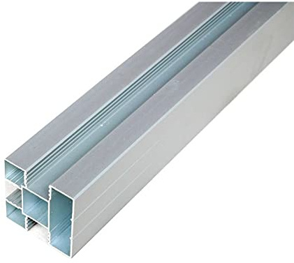 Universal WPC Pfosten (Alu) für Sichtschutz/Steckzaun, 68 x 68 mm, silber eloxiert (Länge: 1,4 m)