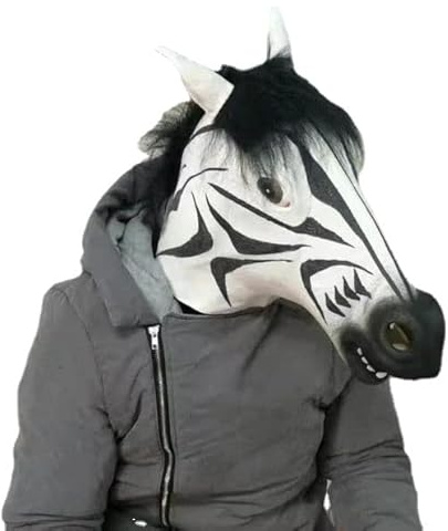 Party Tier Kopfschmuck, Lustige Tier Kopfschmuck, Pferd, Panda Kopf Set Latex Maske cos Maske Halloween Kostüme Lustige Requisiten