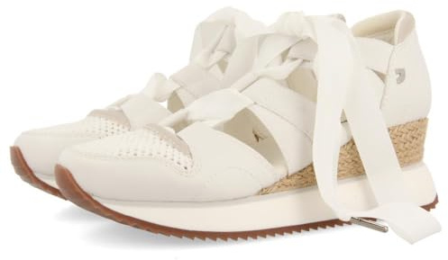 GIOSEPPO Muir Baskets ouvertes pour femme Beige, blanc ivoire, 36 EU