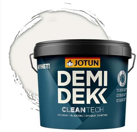 Jotun - Peinture Bois, Lasure Opaque pour Extérieur et Intérieur Satinée - DEMI DEKK CLEAN TECH - RAL 9016 - Blanc Signalisation - 3L