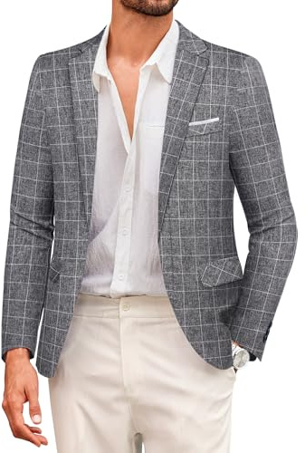 Coofandy Veste de sport décontractée pour homme, légère, à bouton unique, M