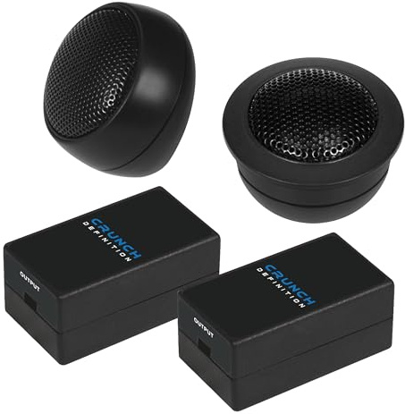 Crunch Definition DST - 25 mm Gewebe-Neodym-Hochtöner incl. 12dB Frequenzweiche | 1 Paar CAR-Audio-Unlimited