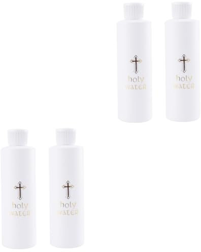 PRETYZOOM 4pièces Bouteille Cylindrique Eau Bénite avec Motif De De pour Église Et Voyage sans Eau Bénite