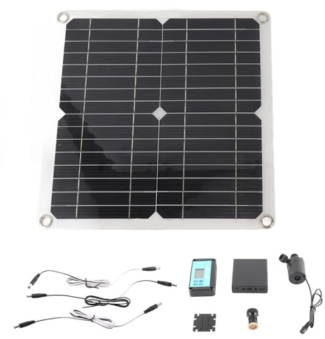 50 W Solar-Wasserpumpen-Set, Hochzuverlässige Timer-Controller-Teichpumpe mit Batteriekasten für Garten, Pool, Vogelbad