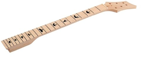 LVYUDS 22 Bünde 25 Zoll Matt Gitarrenhals, Geformt Gitarre Kopf, Ahorn E-Gitarrenhals Zubehör Ersetzen, Vogel Einlage Oberfläche