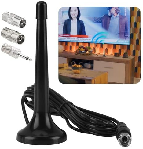 Antenna Radio DVB FM Telescopica con Base Magnetica, Cavo 3 metri per Digitale Terrestre, Universale per DTMB/ATSC/DVB-T2/DMB-T/ISDB-T,Ricambio di Qualità