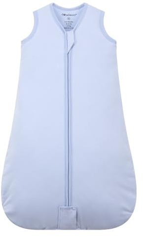 Mosebears Baby Schlafsack Winter 2.5 Tog,100% Baumwolle Baby Winterschlafsack für Babys 0-24 Monate(Blue Fog,18-24 Monate)