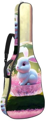Akustikgitarrentasche 40/41/42 Zoll, wasserdichte Gitarren-Gigbag mit Schutzschicht und mehreren Taschen, Eichhörnchen Kristallkugel, Mehrfarbig Nr. 08, 42.9x16.9x4.7 in, Gitarrentasche