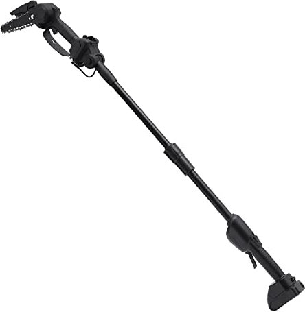 CCAUUB 2-in-1 wiederaufladbare Stangensäge mit Akku und Ladegerät, 550W Akku Batteriestrommastsäge Baumtrimmer Kettensäge, Lange Verlängerung Gartenzweigschneider für Baumschnitt Ast Cutting