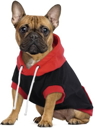 Hjumarayan Pull Chien - Sweat à Capuche pour Yorkshire Jack Russell, Rouge S