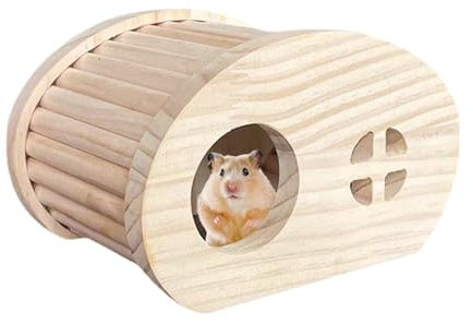 Vriusi Hamsterhaus Bett, Hamster Lebensraum Bett, Käfig Spielzeug Haus, Hamsterhaus Lebensraum Kleintier, Hamster Lebensraum Dekor, Hamsterbett Haus, Rennmäuse, Mäusehaus Bett, Hamsterkäfig Zubehör