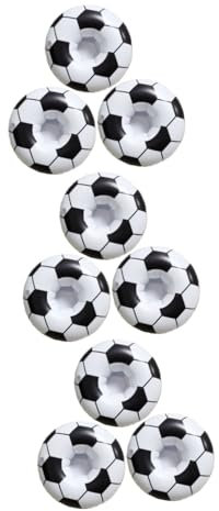 BCOATH 9stücke Aufblasbare Fußball Getränkehalter Aus Party-deko Für Strand Pool Und Sportveranstaltungen Stabil Und Leicht Zu Verwenden Für Fußballfans Und Sommerfeiern