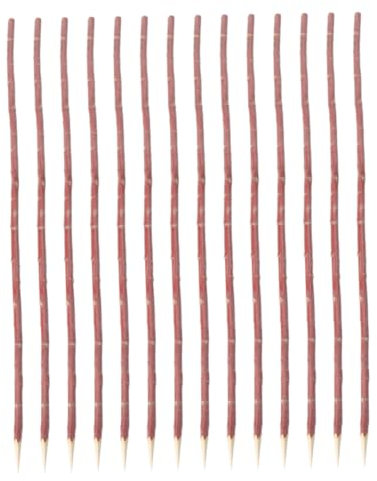 POPETPOP Tenedores De Madera Naturales para Barbacoa 100 Piezas Palitos De Barbacoa Herramientas para Cocinar Ideales para Familia (Rojos)