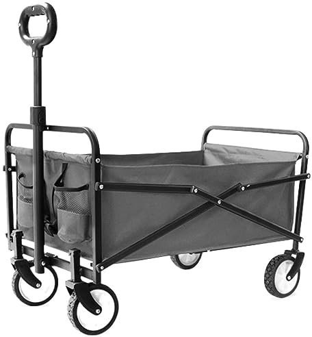 Klappbarer Gartenwagen mit 4 Rädern für den Transport von Gartengeräten und Strandausrüstung