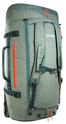 Tatonka Trolley Duffle Roller 105 L - Faltbare Reisetasche mit Rollen und Rucksackfunktion - In eigener Deckeltasche verstaubar - 105 Liter Volumen