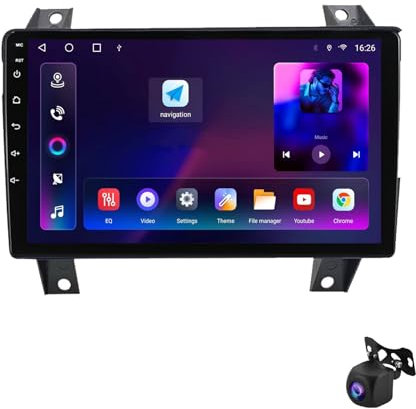 HTXPSM Android 12 Autoradio Lettore Dvd Navigazione Touch GPS Navigazione Radio per Green Wall Poer Pao 2019 2020 9 Pollici Autoradio Bluetooth Lettore Multimediale Supporto 4G/WiFi/Carplay/Android A