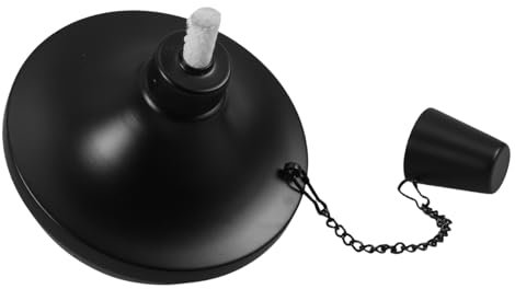 TOBBOMEY Refillable Oil Lamp Metal Tabletop Tiki Torch for Outdoor Patio Garden Party Landscape Decoration Removable Wick and Lid