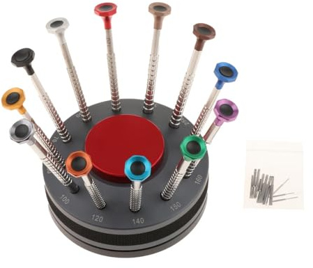 APLVFFZH Set de herramientas para relojeros, destornilladores de precisión para reparaciones, Base Gris