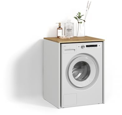 Livinity Mobile lavatrice Paolina, Bianco/Artisan, 68 x 88.2 cm